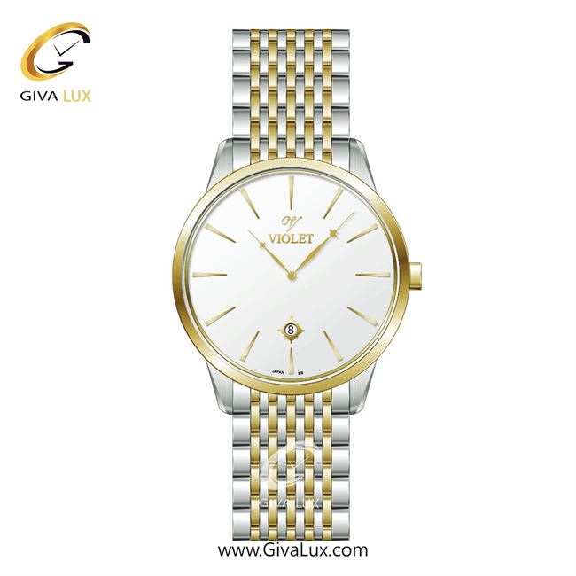 ساعت مچی اورجینال مردانه ویولت VIOLET طلایی-نقره ای | طلایی-نقره ای| سفید| کد رفرنس 0551/2